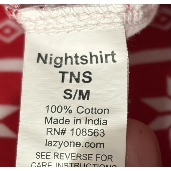 Lazy One Women’s S/M Nordic Fairisle Moose Elk Christmas Nightshirt Gifts Pajama - Picture 4 of 8